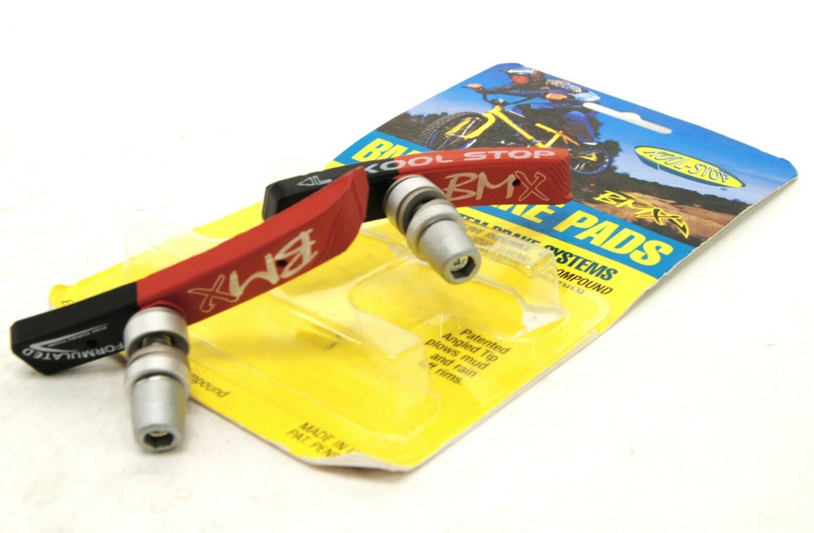 Kool Stop bicycle bike BMX THREADED brake pads for V-brake DUAL COMPOUND (PAIR) - Fresh Stock Dated February 2026