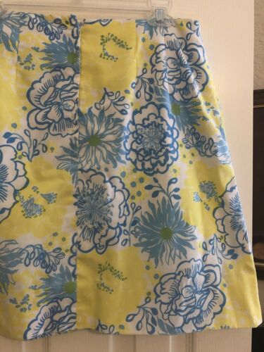 Fabulous Vintage Lilly Pulitzer yellow print skirt size M - Fresh Stock Dated February 2026