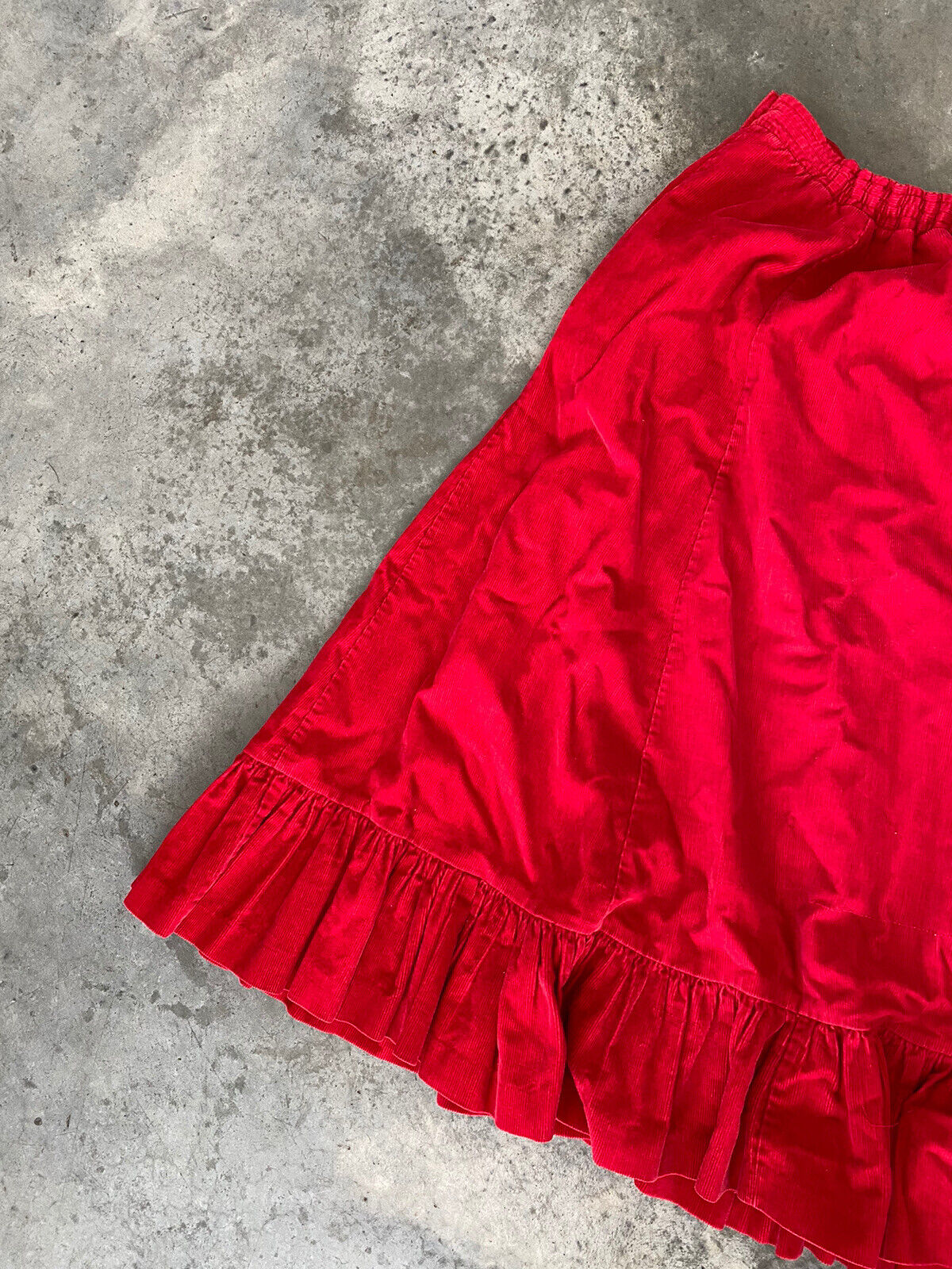 Vintage Plaza Bloomingdale’s Skirt Red Corduroy Pleated A-Line Size 10 - Fresh Stock Dated March 2026