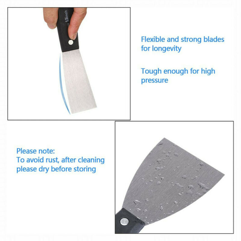 7Pcs Putty Knife Set Carbon Steel Drywall Scrapers Tools 1