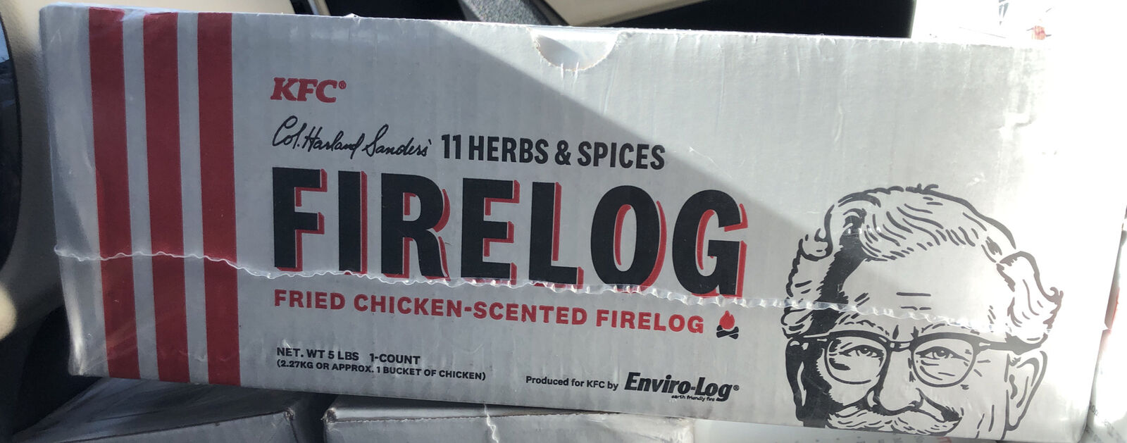 KFC 11 Herbs Spices Fire Log Enviro-Log Firelog Chicken Scented Limited Edition - Fresh Stock Dated December 2025