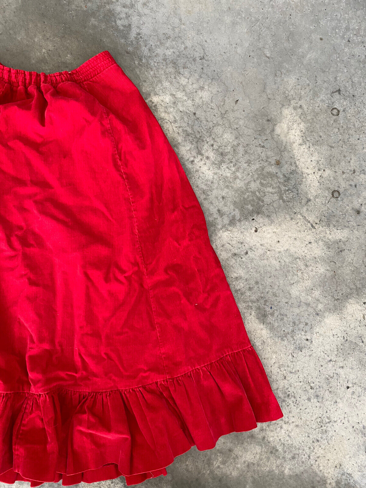 Vintage Plaza Bloomingdale’s Skirt Red Corduroy Pleated A-Line Size 10 - Fresh Stock Dated March 2026