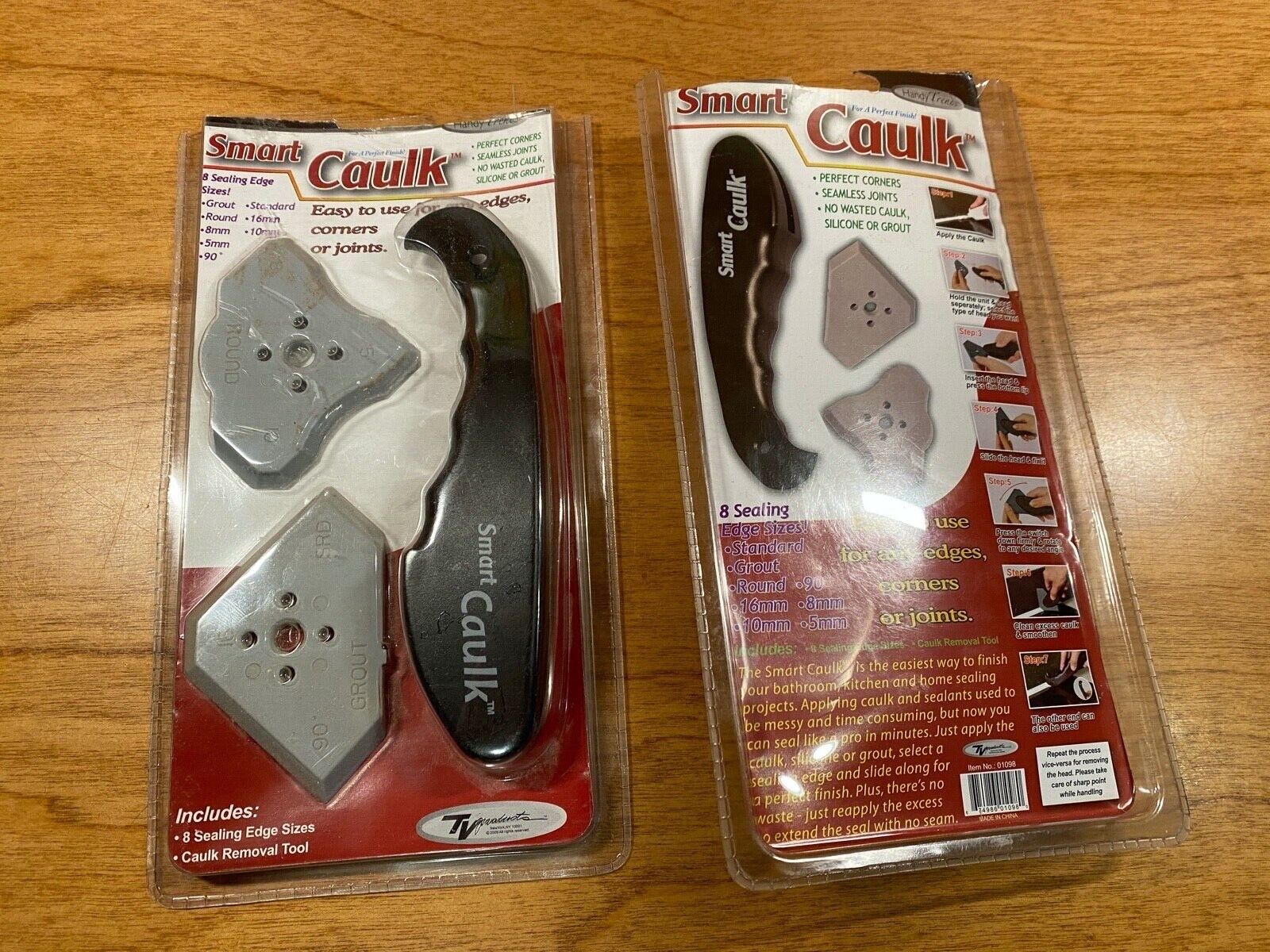 2 SMART CAULK Tools, 8 Sealing Edges & Removal Tool & Quart 13