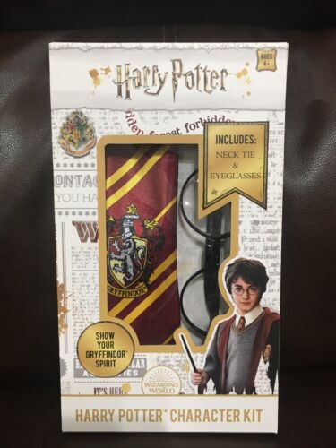 Harry Potter Costume Kit w/ Griffindor Necktie & Eyeglasses NEW! Halloween - Fresh Stock Dated December 2025
