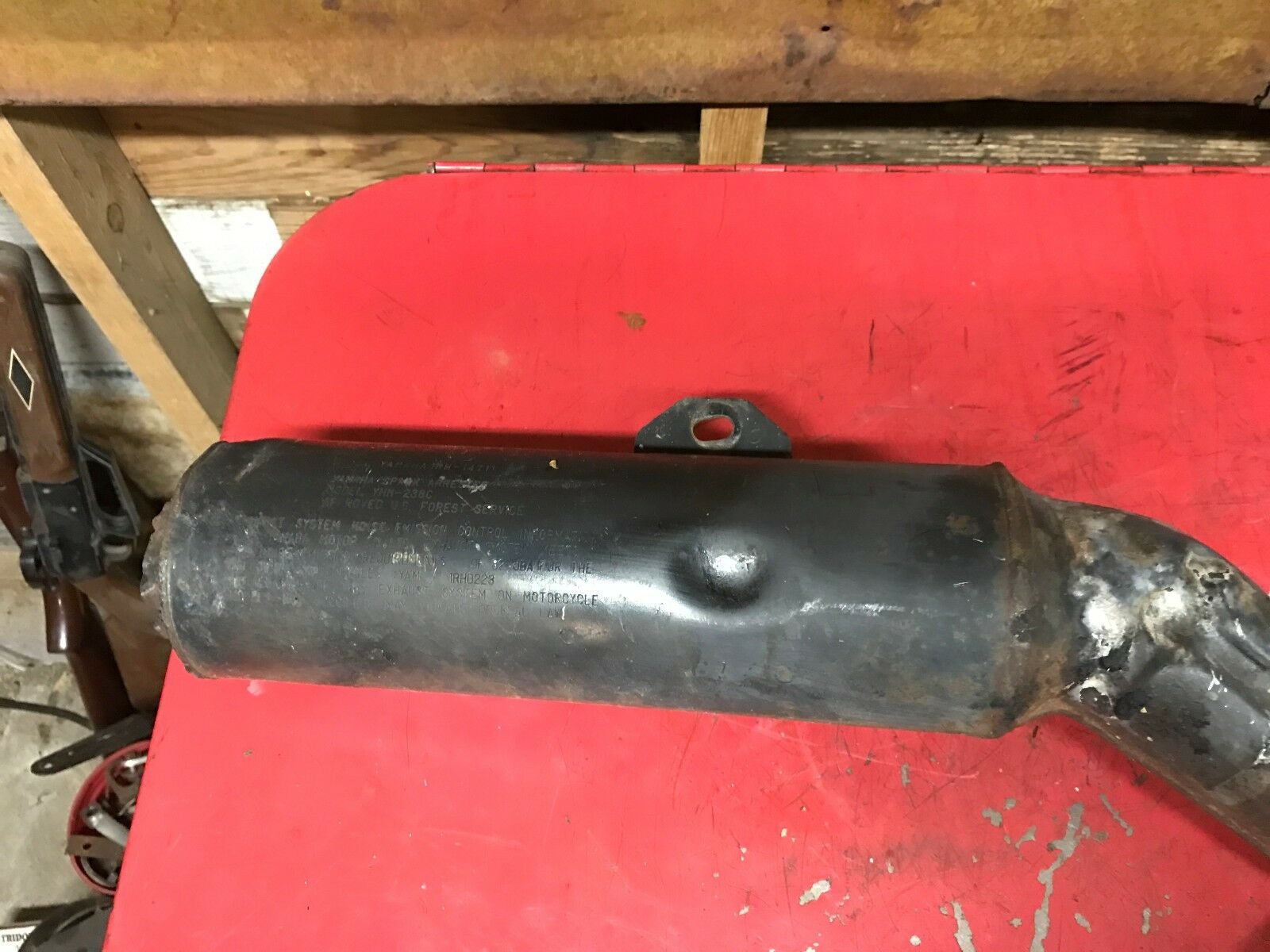 Yamaha TT225 Exhaust Pipe Muffler  TT 225  1986 1987 - Fresh Stock Dated February 2026