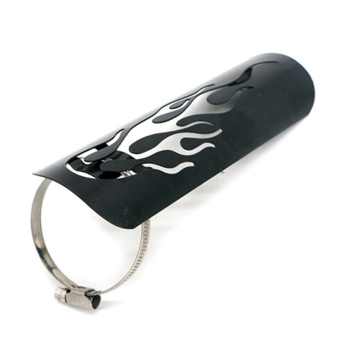 Motorcycle Exhaust Muffler Pipe Heat Shield Cover Heel Guard Universal Black - Fresh Stock Dated February 2026