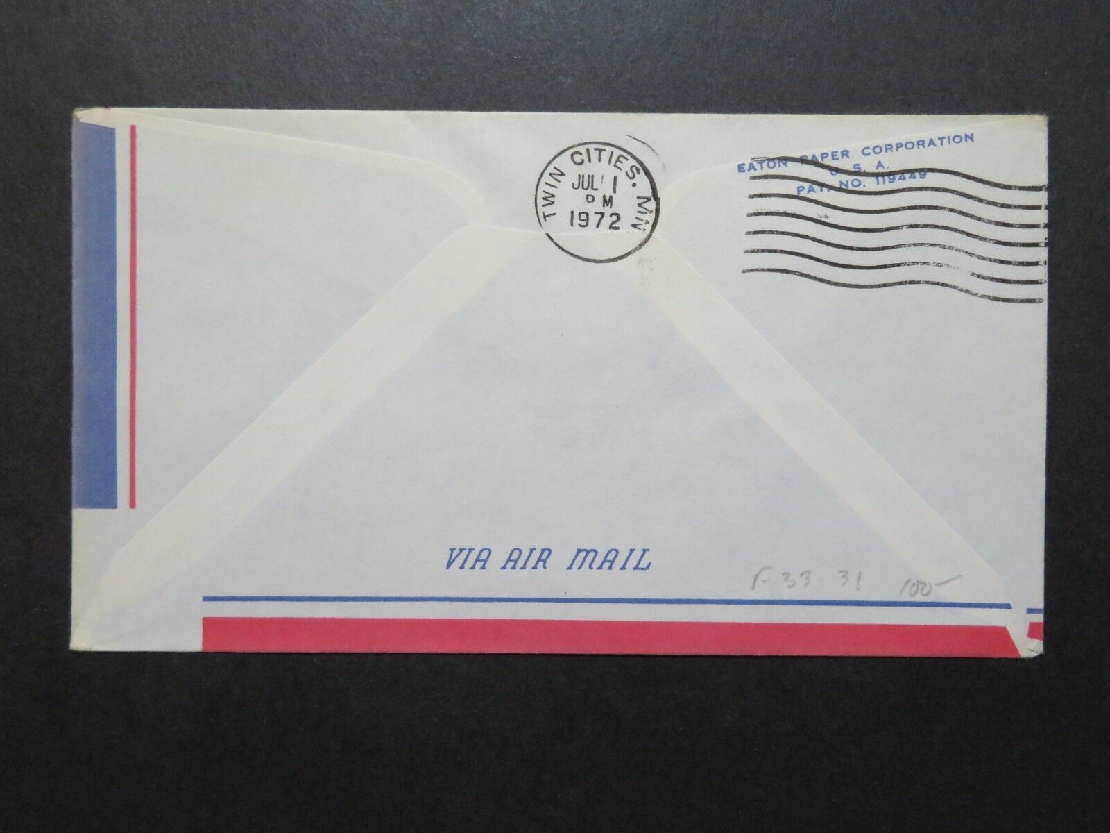 Jamaica Eastern Airlines 1972 F33-31 Flight Cover - Z9773 - Fresh Stock Dated December 2025