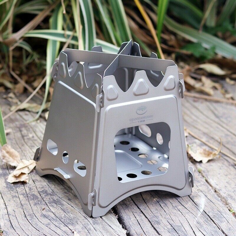 Pure Titanium Firewood Stove Ultralight Wood Burning Camping Stove Portable - Fresh Stock Dated February 2026