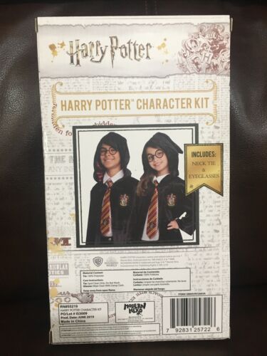 Harry Potter Costume Kit w/ Griffindor Necktie & Eyeglasses NEW! Halloween - Fresh Stock Dated December 2025