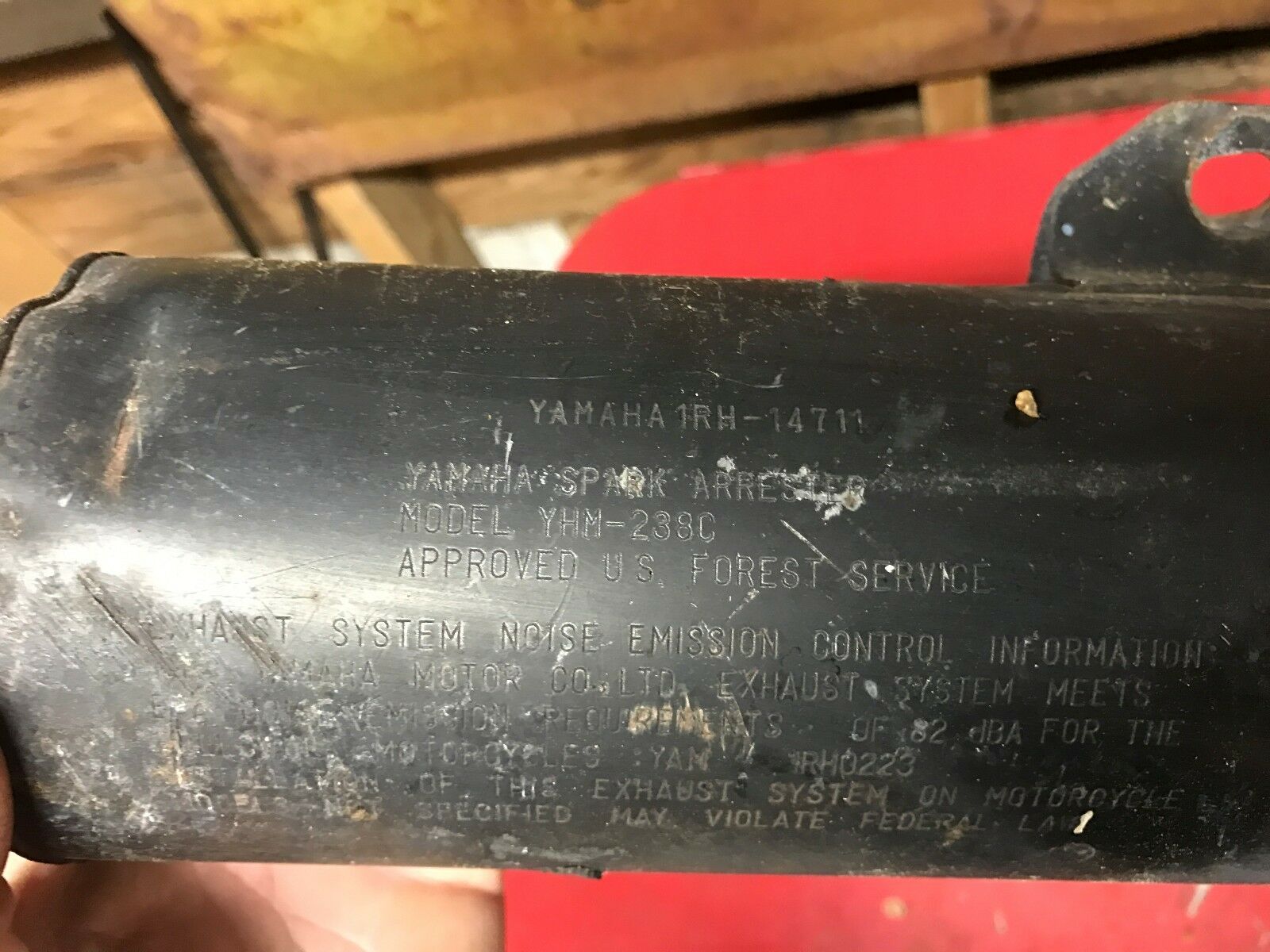 Yamaha TT225 Exhaust Pipe Muffler  TT 225  1986 1987 - Fresh Stock Dated February 2026