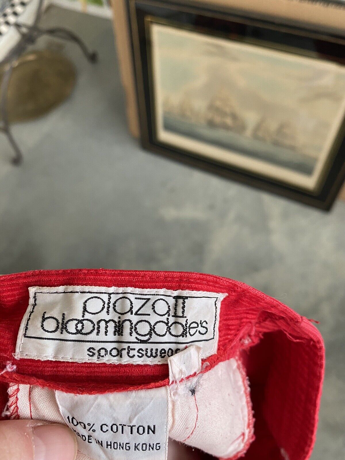 Vintage Plaza Bloomingdale’s Skirt Red Corduroy Pleated A-Line Size 10 - Fresh Stock Dated March 2026