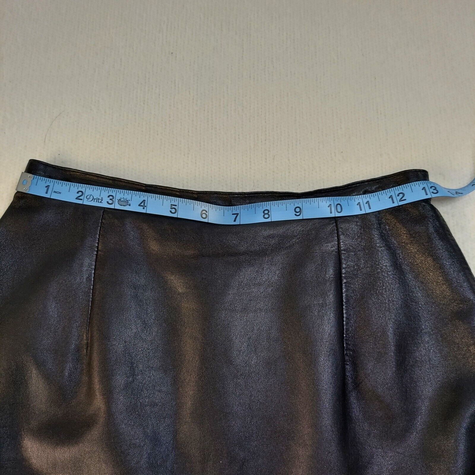 Vintage Scully Black Leather Mini Skirt Size 8 26