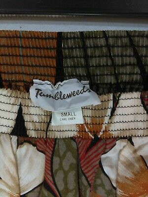 Vintage Tumbleweeds Prairie Skirt Small Multicolor Floral Elastic High Waist - Fresh Stock Dated December 2025