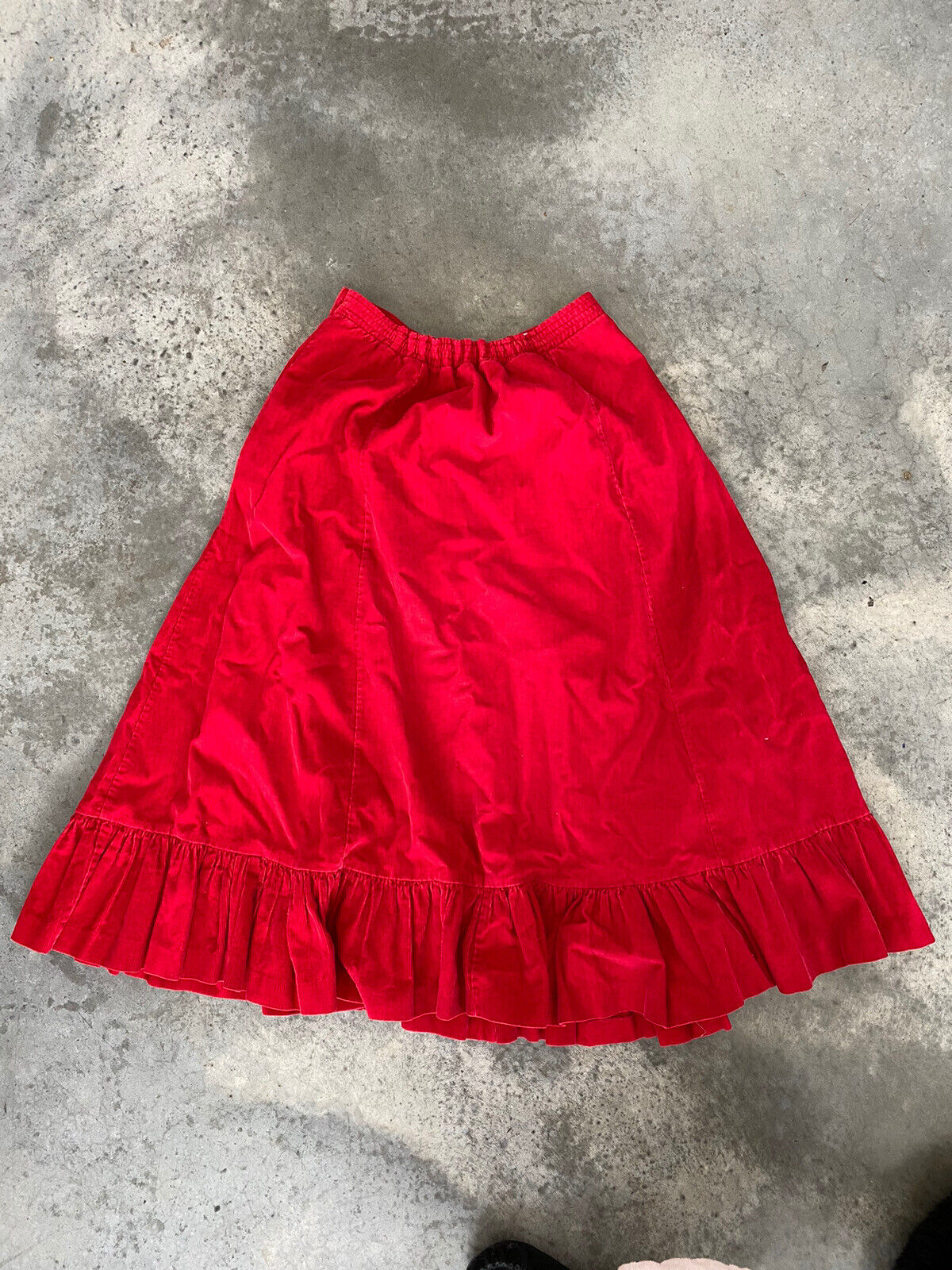 Vintage Plaza Bloomingdale’s Skirt Red Corduroy Pleated A-Line Size 10 - Fresh Stock Dated March 2026