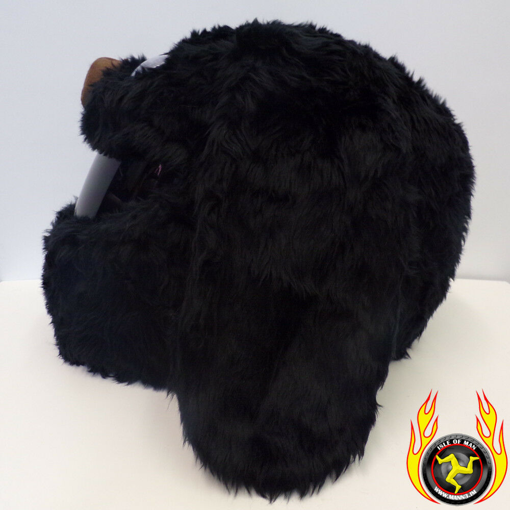 Black Dog Funny Heeds Crazy Crash Helmet Cover - Fresh Stock Dated February 2026