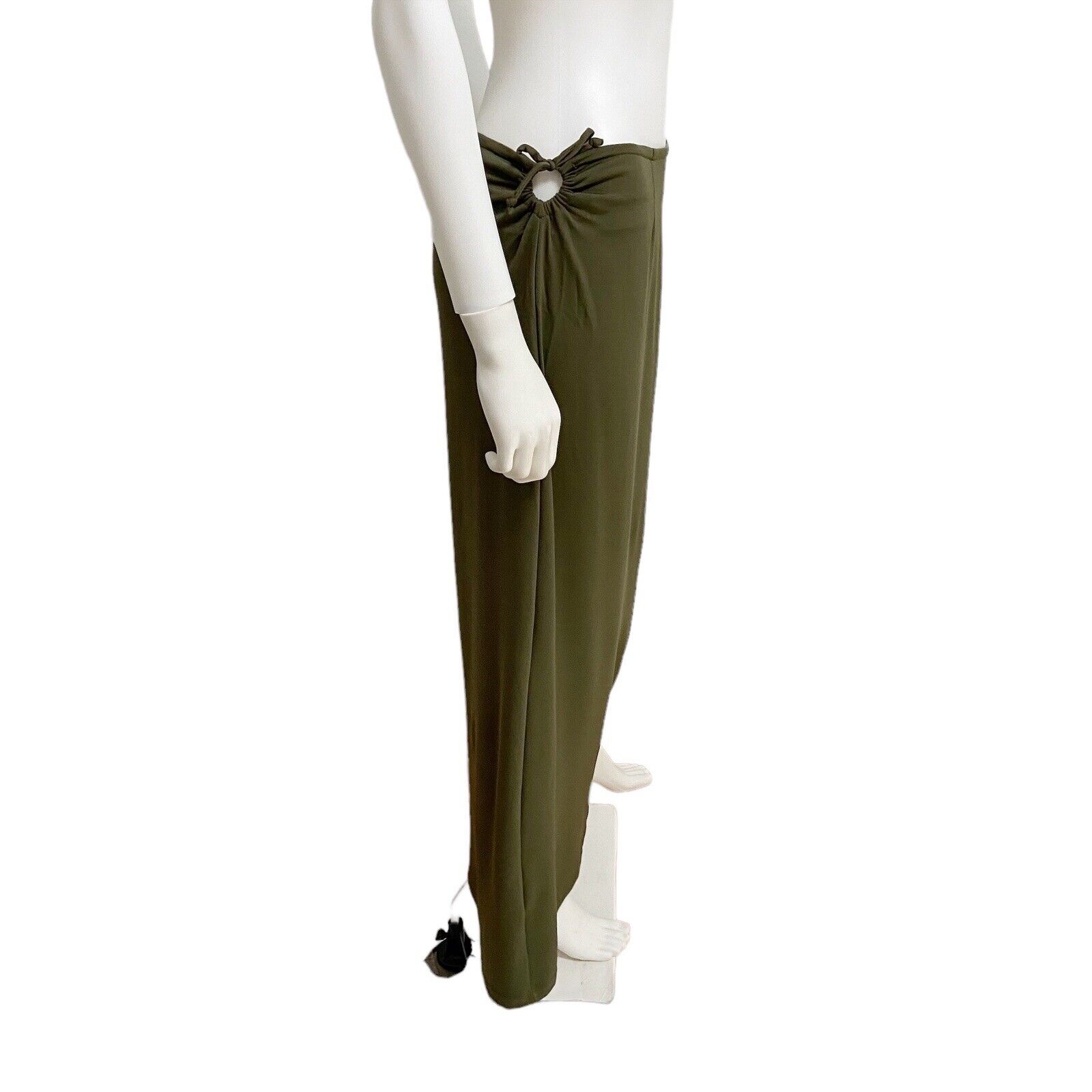 Malibu NEW Vintage 90's Y2K Army Green Maxi Skirt Hip Cutouts M - Fresh Stock Dated March 2026