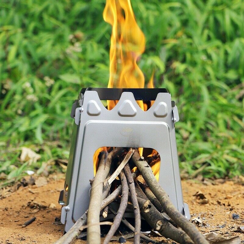 Pure Titanium Firewood Stove Ultralight Wood Burning Camping Stove Portable - Fresh Stock Dated February 2026