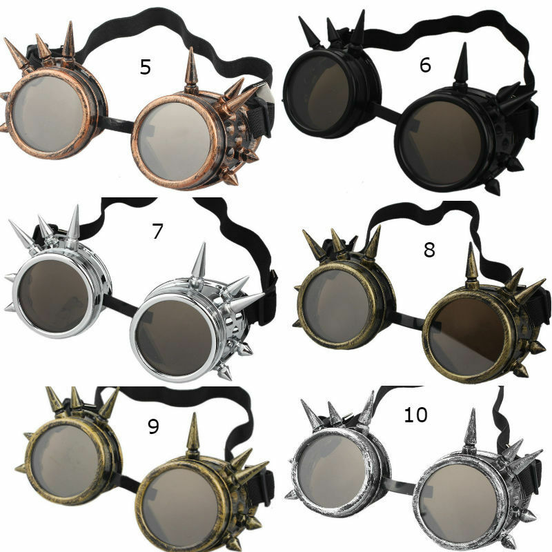 Kawaii Clothing Harajuku Glasses Goggles Steampunk Costume Spiked Brass Mad Max - Fresh Stock Dated December 2025