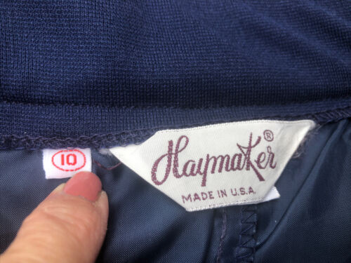 Vtg 60s Preppy Lacoste Logo Haymaker Navy White Tennis A Line Mini Skirt Sz 10 - Fresh Stock Dated February 2026