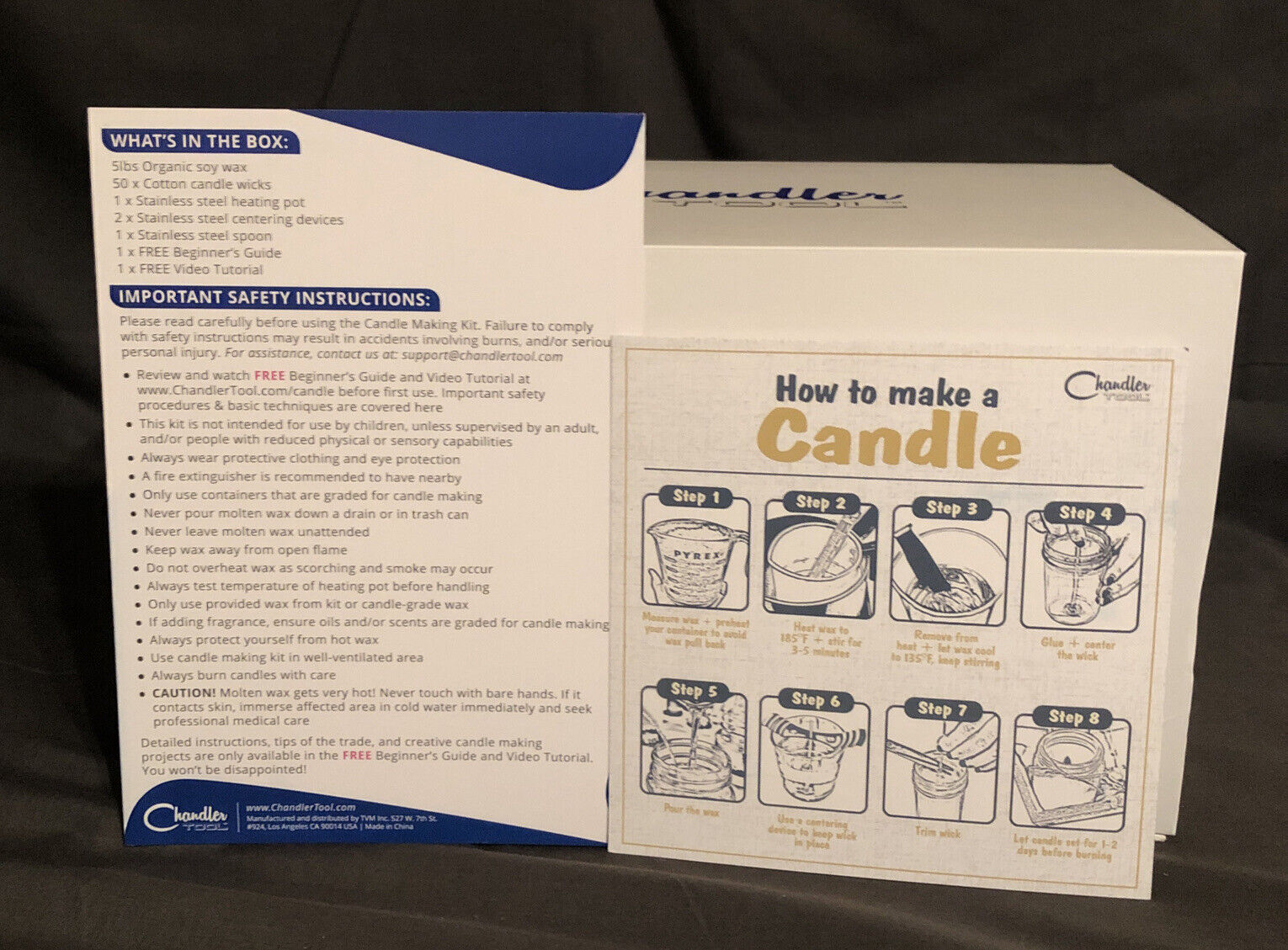 Chandler Tools Candle Making Kit Electric Hot Plate W/ Soy Wax, Pot And Spoon - Fresh Stock Dated February 2026