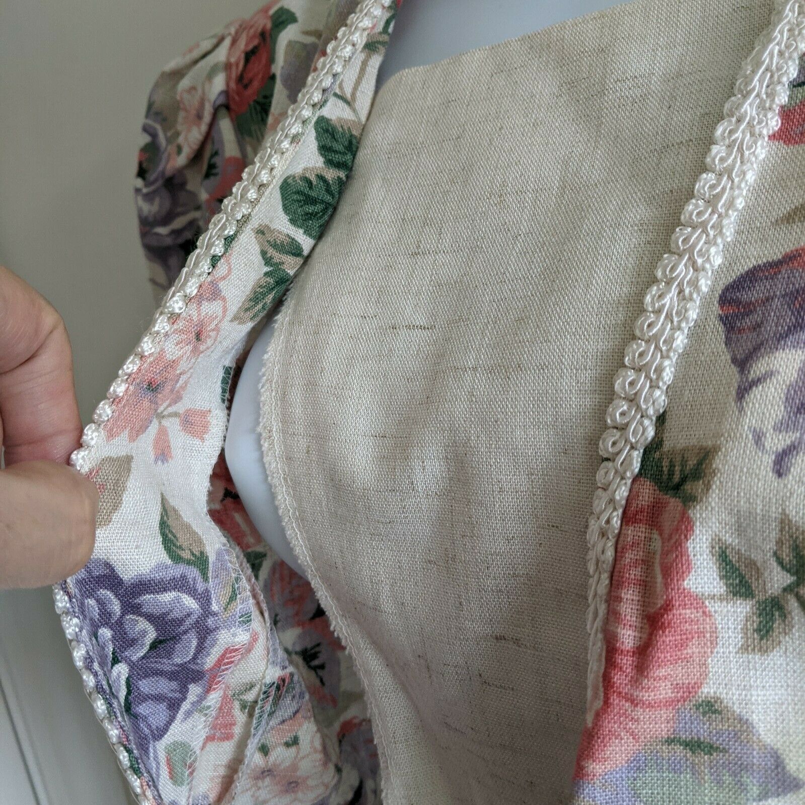 Vintage Grandma Floral Top & Skirt Set Tag sz 10 Puff Sleeves USA - Fresh Stock Dated February 2026