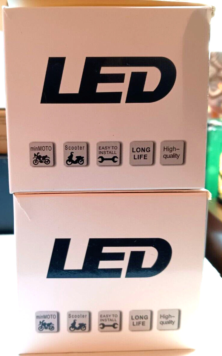 Motorcycle Yellow Fog lights with mounting hardware. (See Actual Yellow Light) - Fresh Stock Dated February 2026