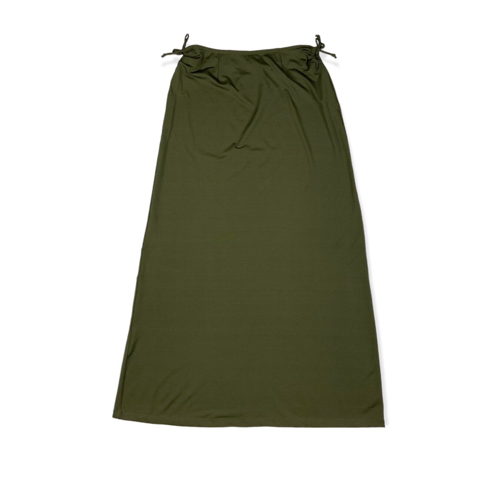 Malibu NEW Vintage 90's Y2K Army Green Maxi Skirt Hip Cutouts M - Fresh Stock Dated March 2026