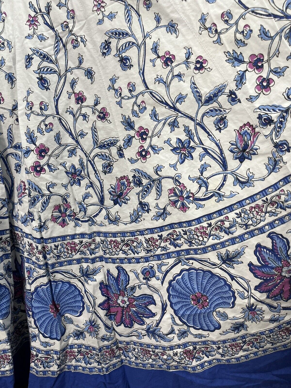 VTG 50s Floral India Print Cotton Circle Skirt Tabak of California XS Pockets - Fresh Stock Dated March 2026