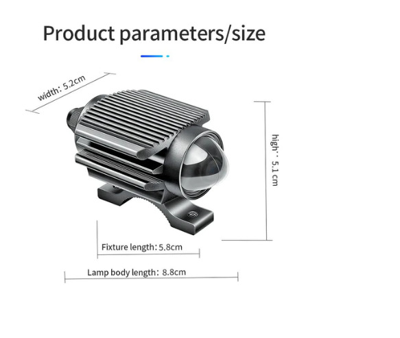 Motorcycle Yellow Fog lights with mounting hardware. (See Actual Yellow Light) - Fresh Stock Dated February 2026