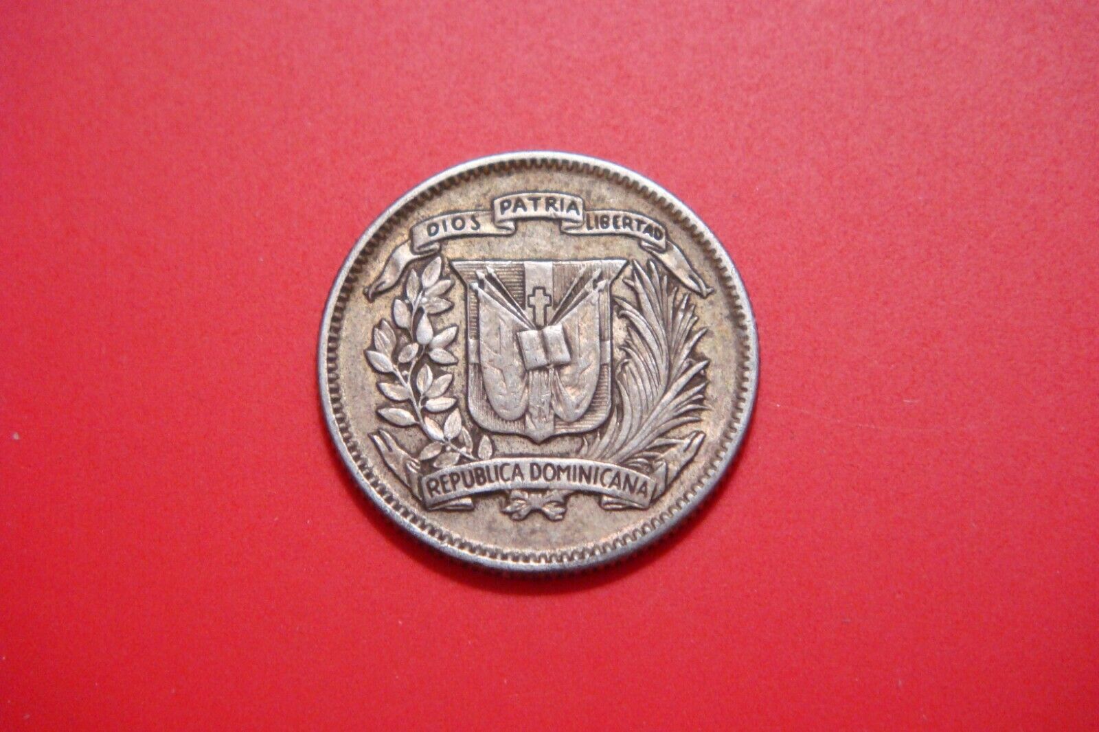 Dominican Republic 10 Cents 1942 Silver coin - Fresh Stock Dated December 2025