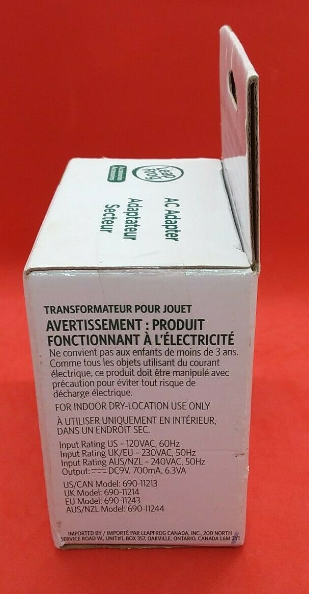 Leapfrog AC Adapter 9V Power Supply Charger Model 690-11213 Accessories SEALED - Fresh Stock Dated December 2025