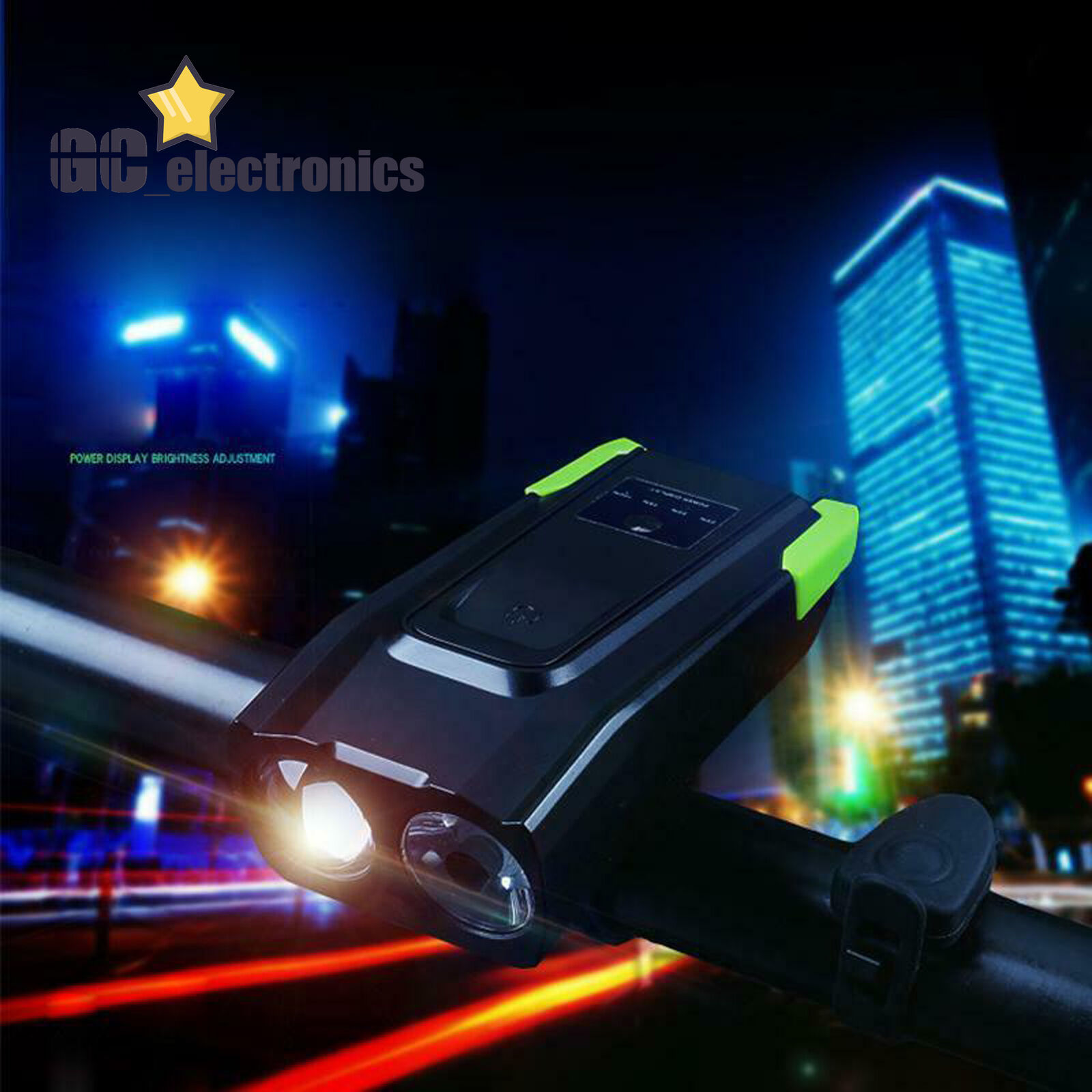 Waterproof USB Rechargeable LED Bicycle Headlight Bike Head Light Lamp+Horn A3GS - Fresh Stock Dated February 2026