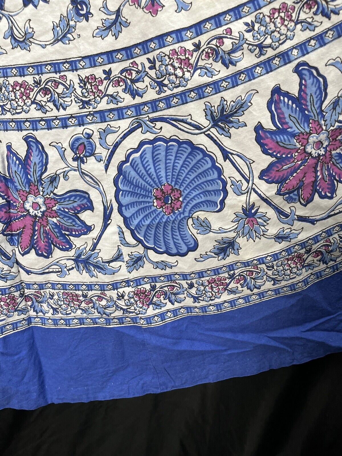 VTG 50s Floral India Print Cotton Circle Skirt Tabak of California XS Pockets - Fresh Stock Dated March 2026