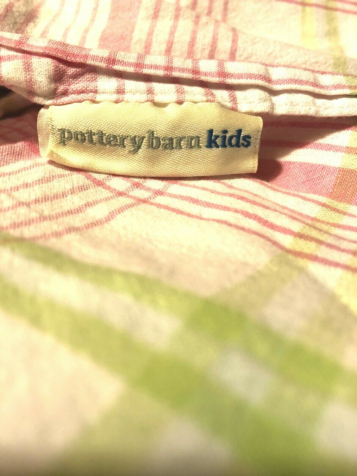 Pottery Barn Kids Shades of Pink Plaid Hand Stitched Pillow Shams 100% Cotton - Fresh Stock Dated December 2025