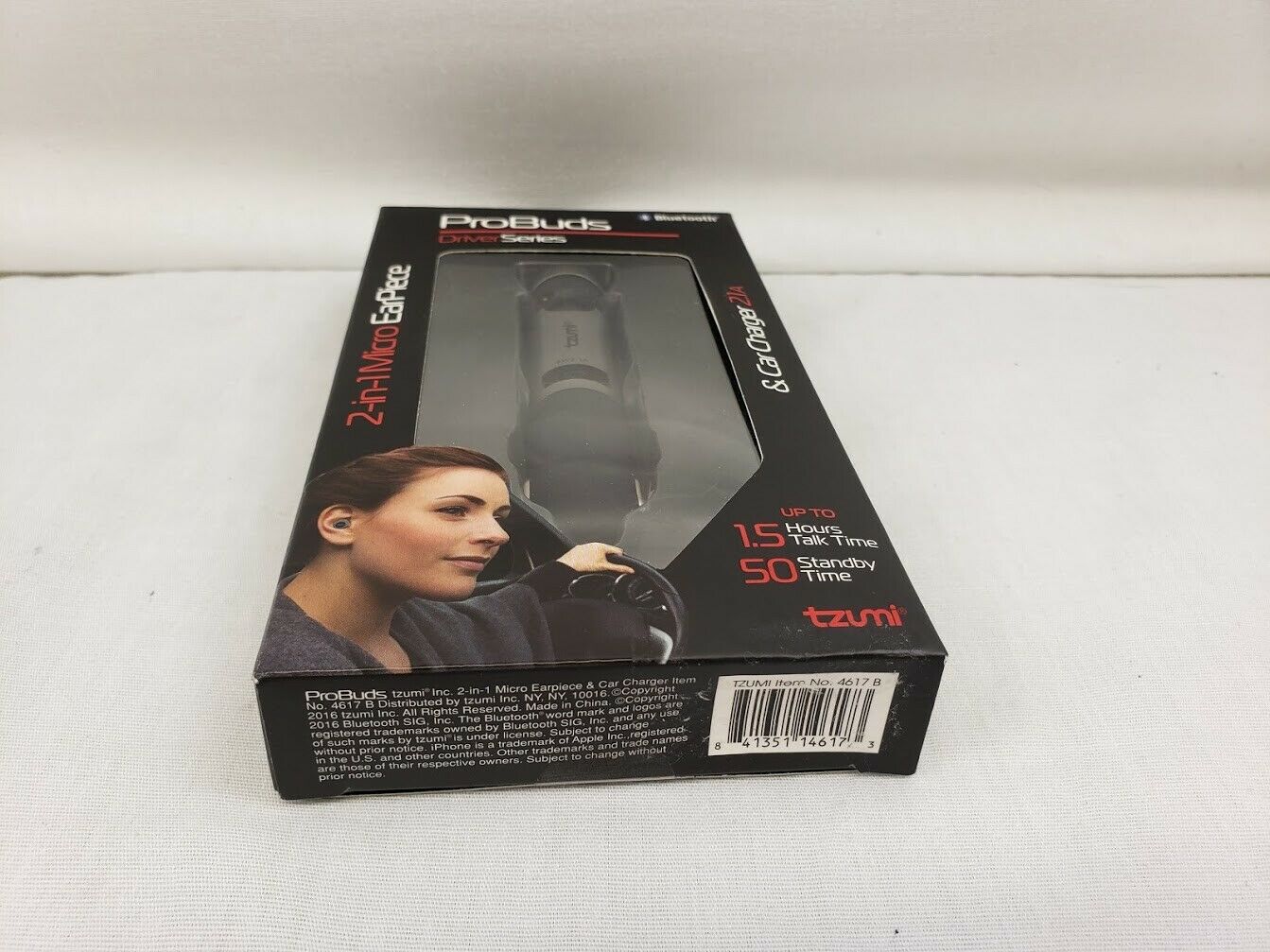 Tzumi ProBuds Driver Series 2-in-1 Micro Ear Piece & Car Charger Bluetooth - Fresh Stock Dated February 2026