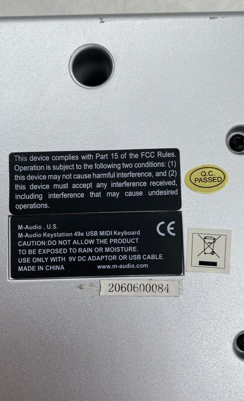 M Audio 49e Keystation Keyboard Controller With USB Midi Connection & Adapter - Fresh Stock Dated February 2026
