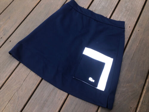 Vtg 60s Preppy Lacoste Logo Haymaker Navy White Tennis A Line Mini Skirt Sz 10 - Fresh Stock Dated February 2026