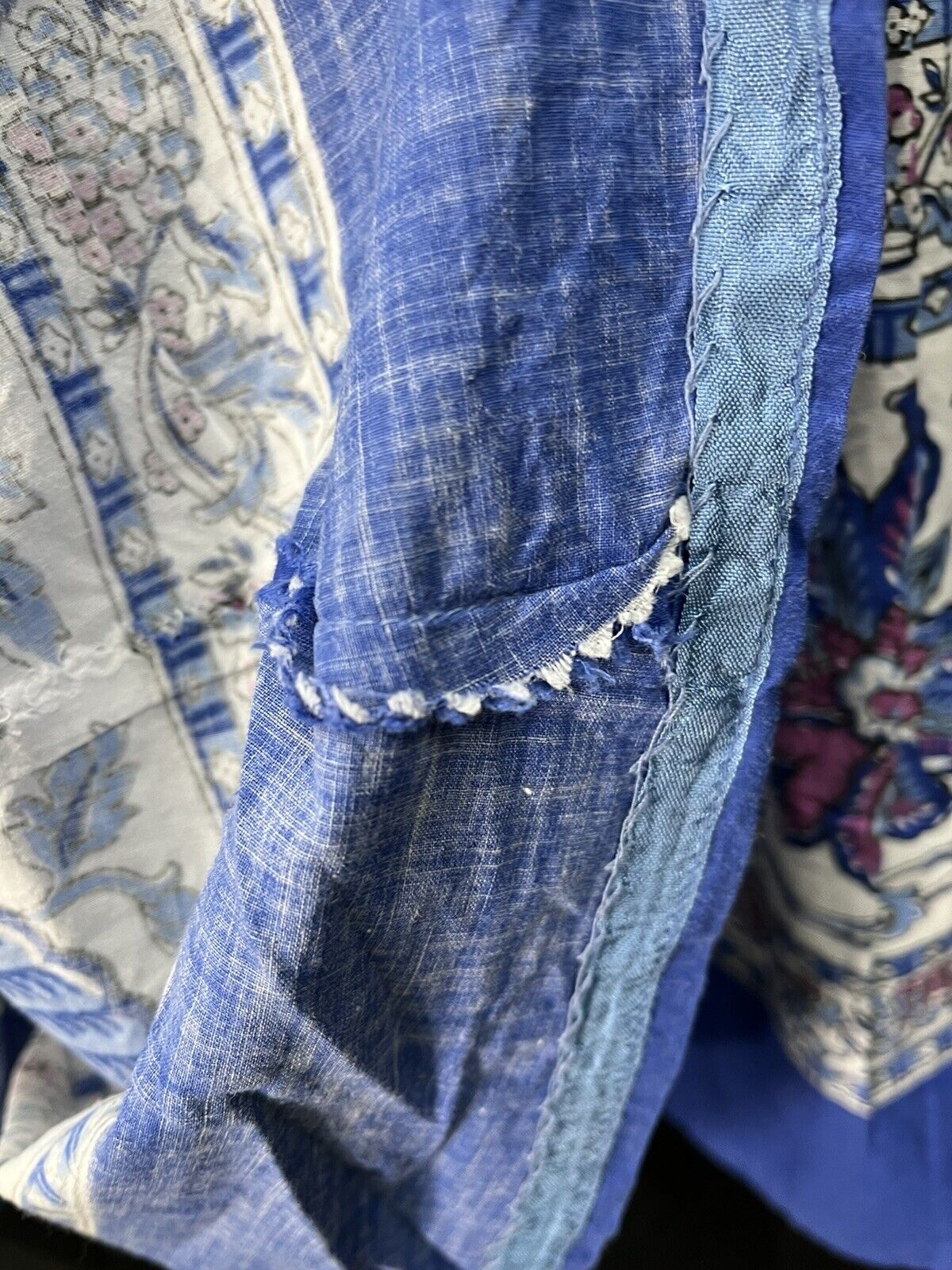 VTG 50s Floral India Print Cotton Circle Skirt Tabak of California XS Pockets - Fresh Stock Dated March 2026