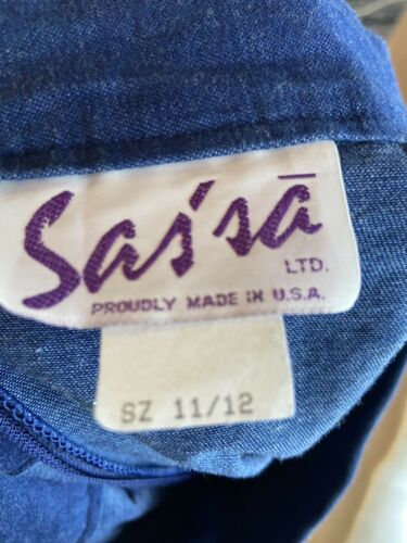 Vintage 80s western rodeo Sassa Sas'sa tiered maxi skirt 100% cotton Retro 1980s - Fresh Stock Dated March 2026