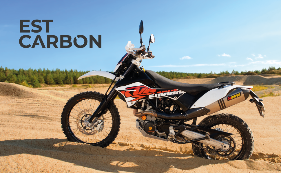 Exhaust Heat Shield Cover Protector, KTM 690 SMC/Enduro/Duke 08-18 Carbon Fiber - Fresh Stock Dated February 2026