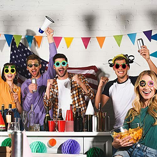 Party Sunglasses - 9 Pairs Funny Hawaiian Glasses, Funny Novelty Giant Fancy - Fresh Stock Dated February 2026