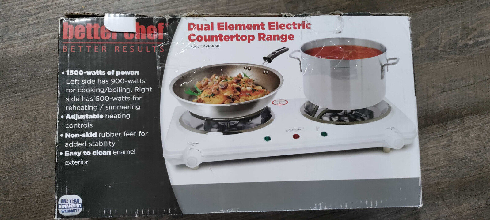 Better Chef Im-306Db Dual Element Electric Countertop Range Double Burner - Fresh Stock Dated February 2026
