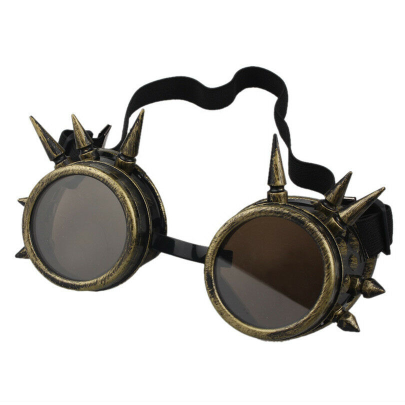 Kawaii Clothing Harajuku Glasses Goggles Steampunk Costume Spiked Brass Mad Max - Fresh Stock Dated December 2025