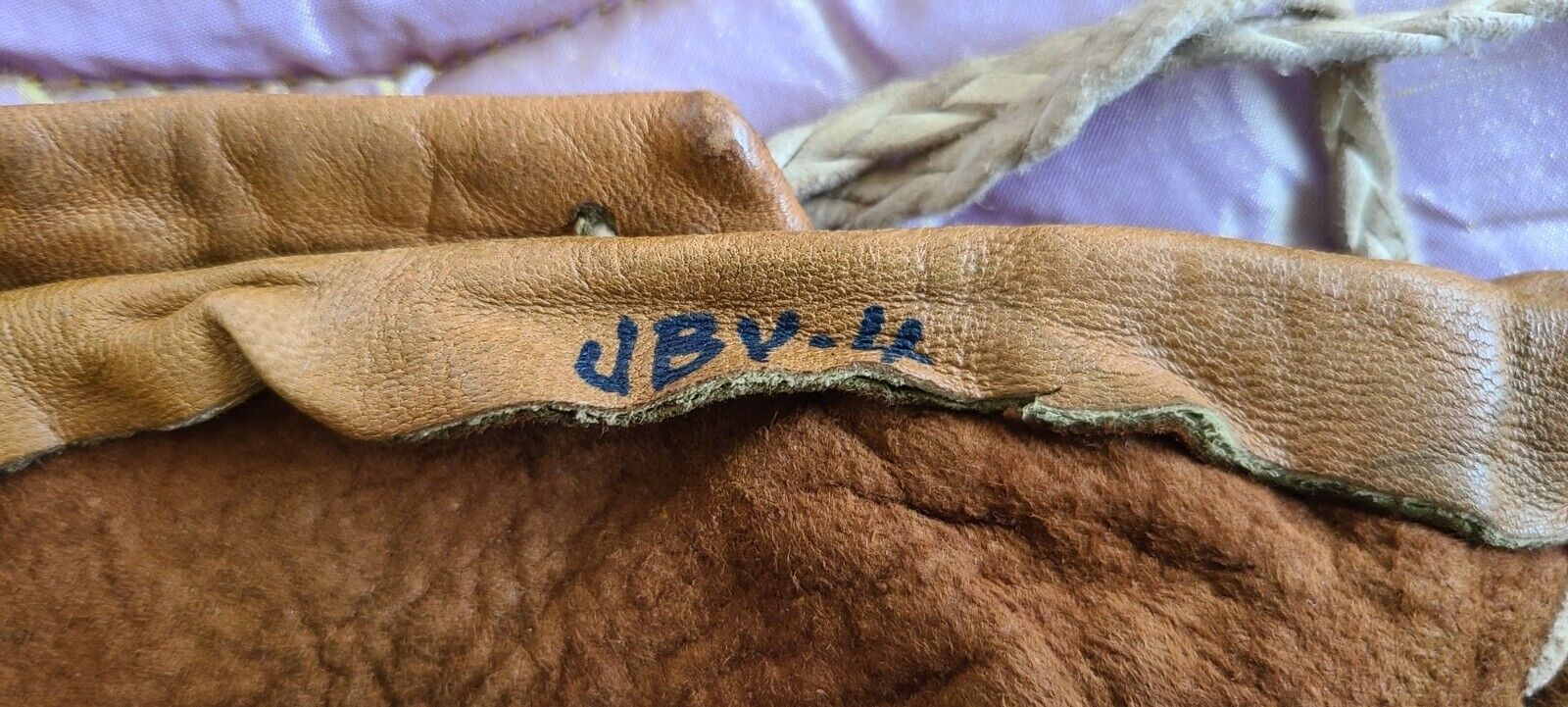 60's 70's LEATHER SKIRT NBL East West musical inspired primitive 20