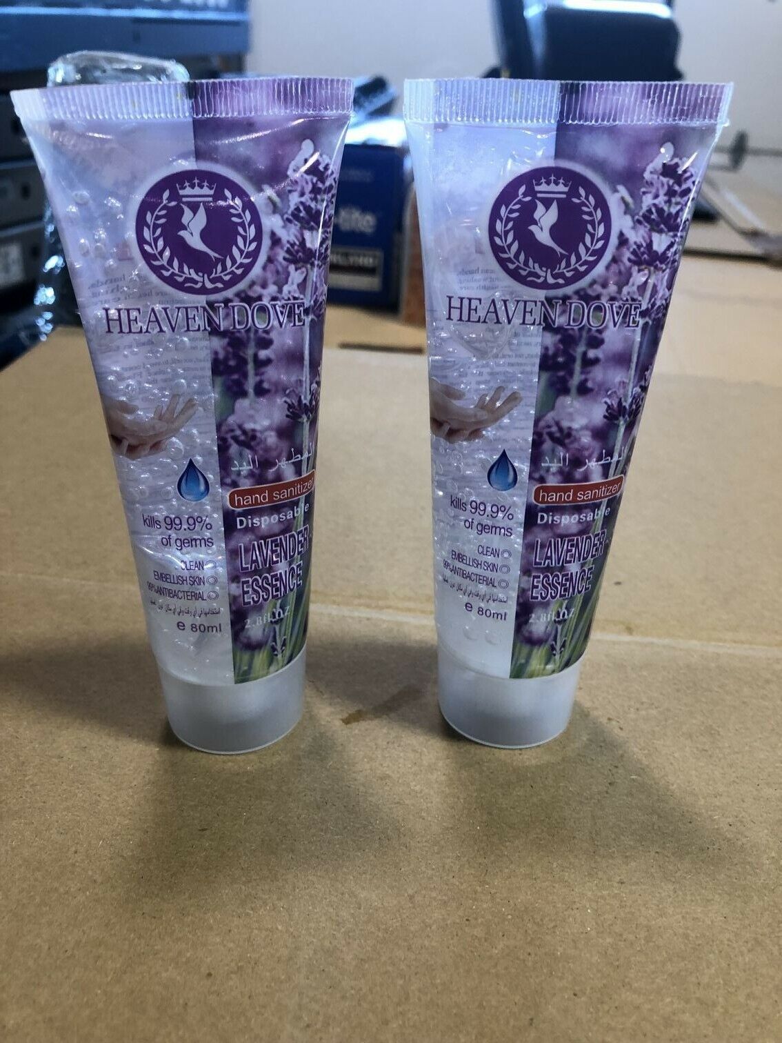 Heaven Dove Wash-free Hand Sanitizer, Lavender Essence,2.8 oz./80 ml. - Fresh Stock Dated February 2026