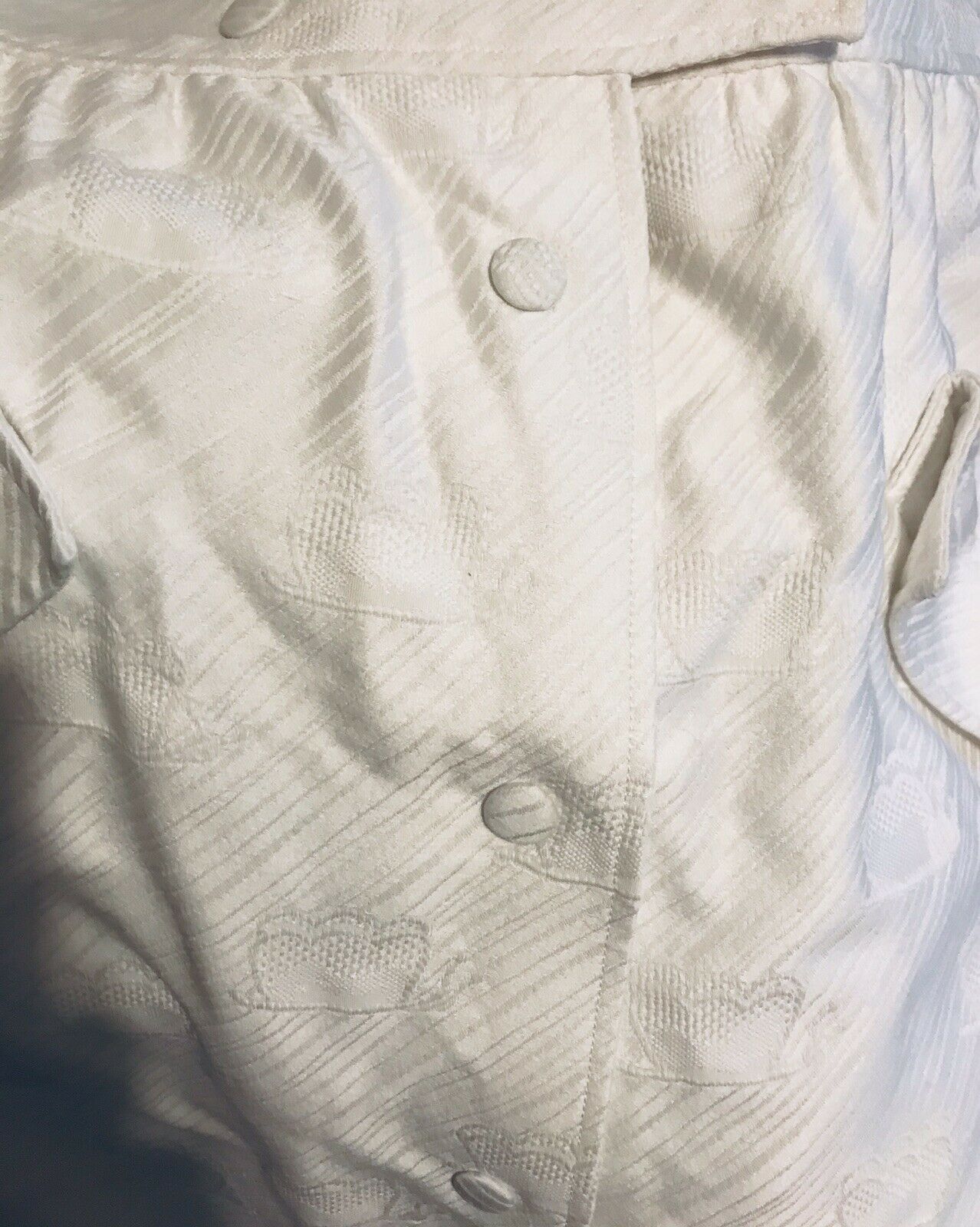 Vintage 1960s Courreges White Snail Print Maxi Skirt - Fresh Stock Dated February 2026