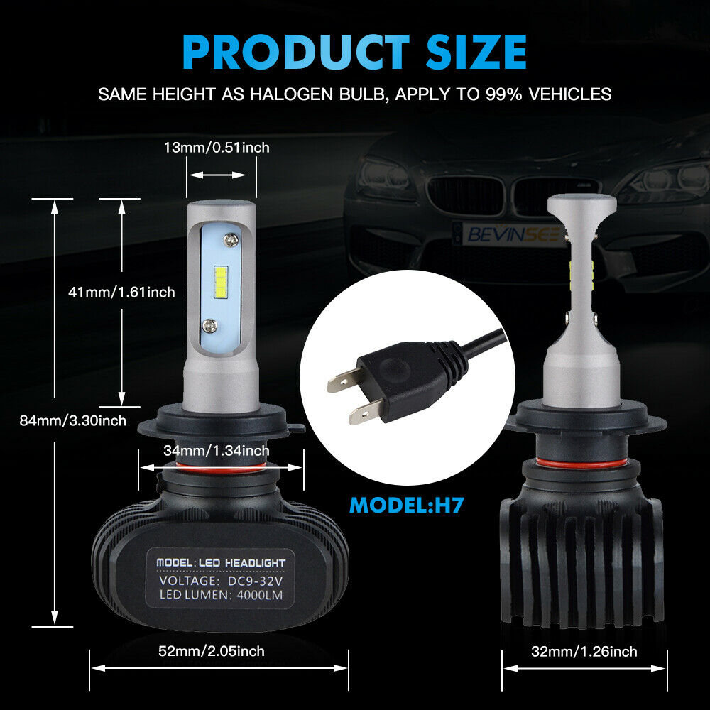 4x H7 H9 CSP LED Headlight Combo Bulbs For Suzuki High Low Beam 50W 8000LM 6000K - Fresh Stock Dated February 2026