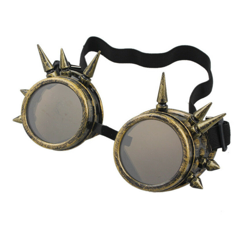 Kawaii Clothing Harajuku Glasses Goggles Steampunk Costume Spiked Brass Mad Max - Fresh Stock Dated December 2025