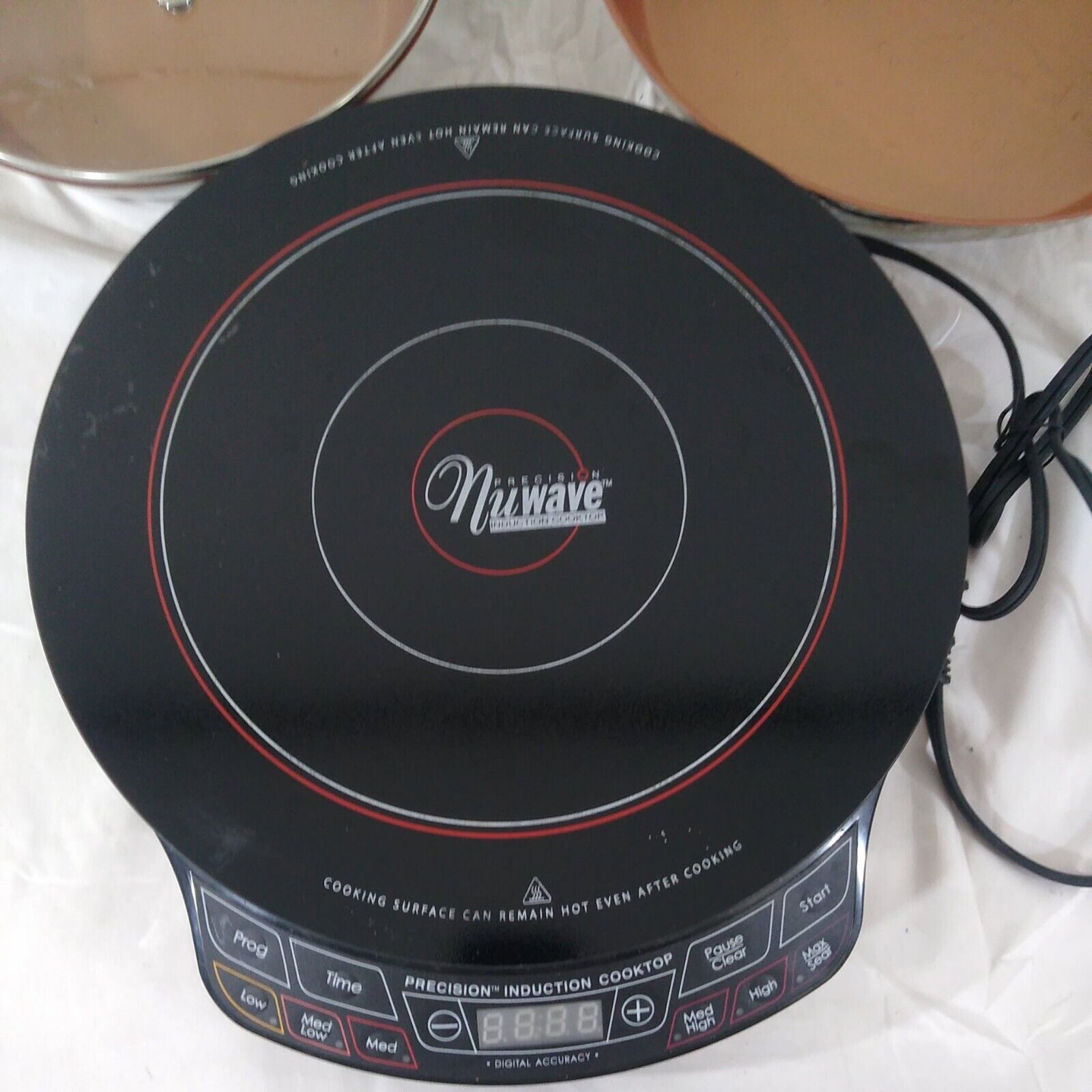 NuWave Precision Heat Induction Burner Hot Plate Portable W/2 Nuwave frying pans - Fresh Stock Dated February 2026