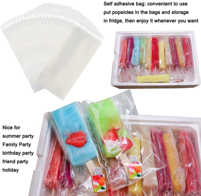 bolsas para paletas de helado bolsa hielos Popsicle Bags Ice Crea Pop 200Pcs - Fresh Stock Dated December 2025